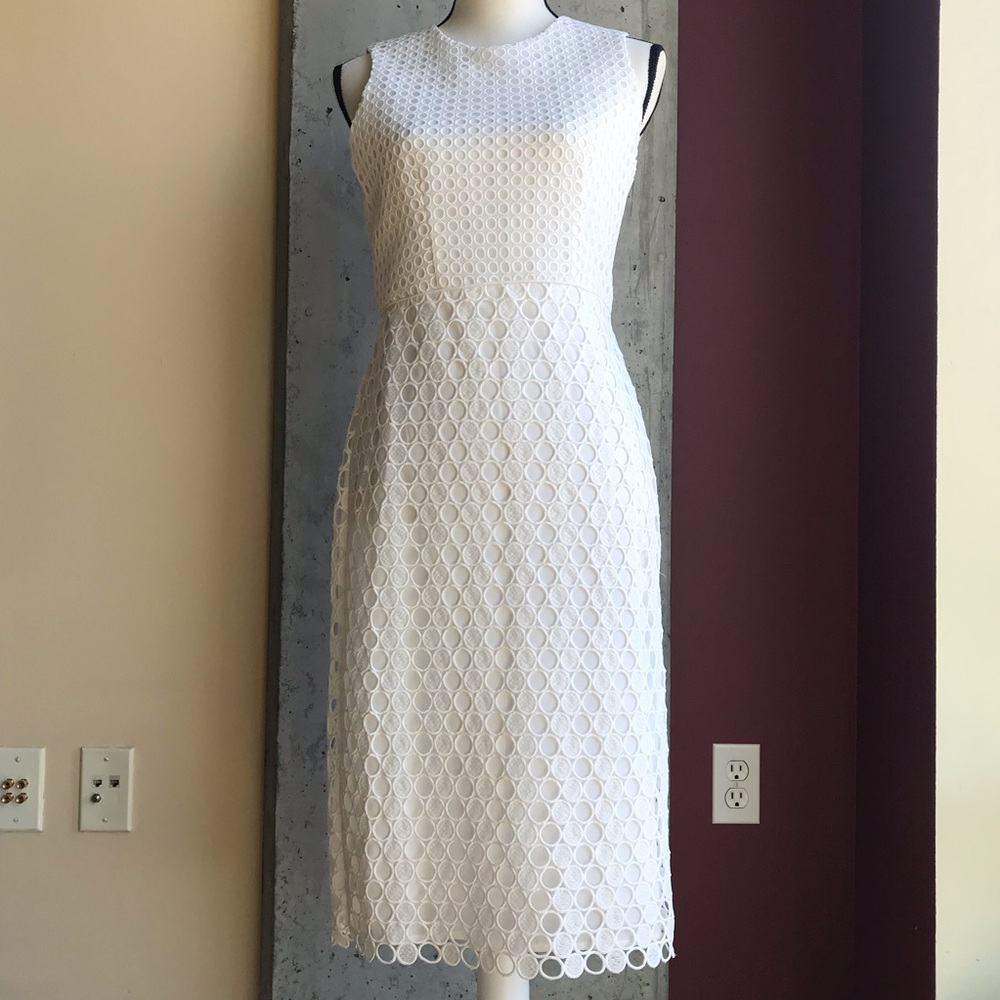 Ann Taylor Cut-Out White Dress